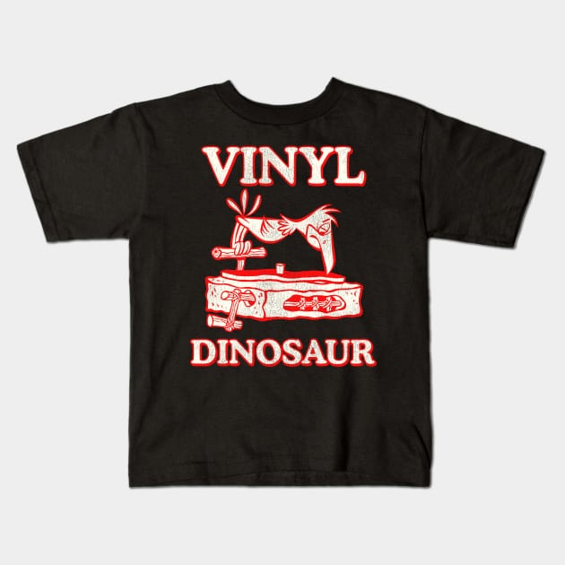 Vinyl Dinosaur Kids T-Shirt by darklordpug